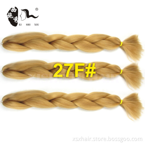 African american different colored best synthetic multi-color braiding hair extension